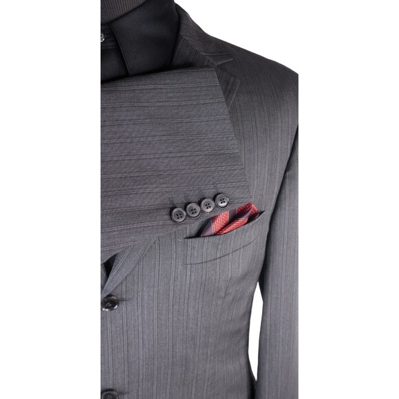Hugo Boss ROSSELLINI Sport Coat Blazer Suit Three Button Jacket Wool Gray Sz 40R - Picture 6 of 15